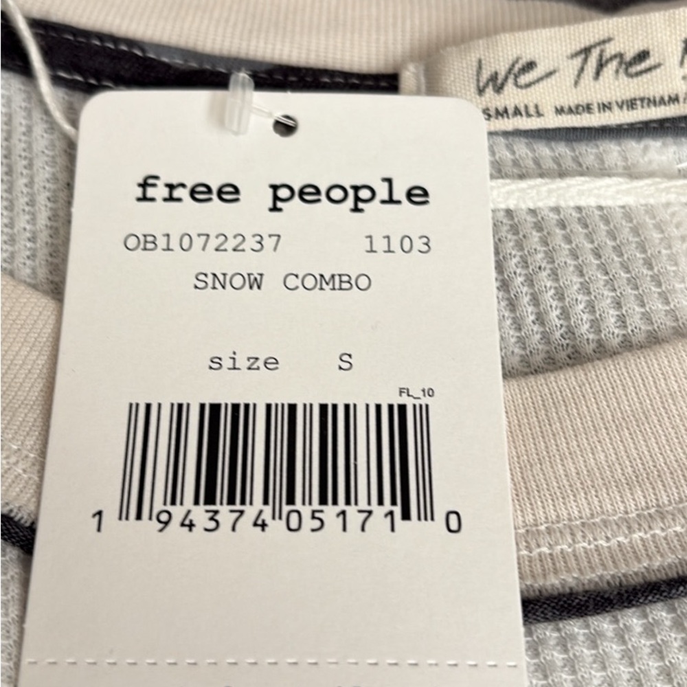 Free People Snow Combo Knit Top